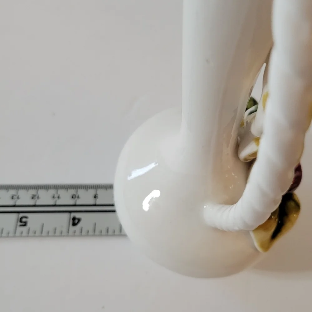 Vintage Enesco Decorative Pitcher Ceramic E3119 Fruit Leaves